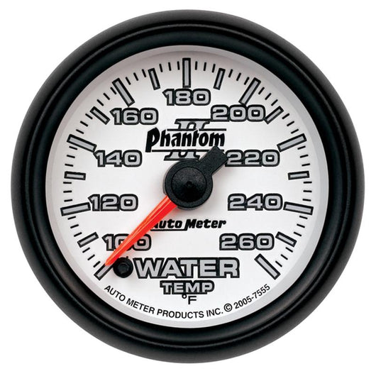 Autometer Phantom II 2-5/8in 260 Degree F Mechanical Water Gauge - 7855
