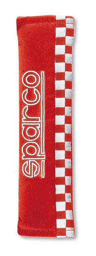 Sparco Belt Pad Checkered Red Thin - 01090S4RS