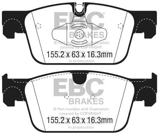 EBC 2017+ Volvo S90 2.0L Turbo Yellowstuff Front Brake Pads - DP42305R