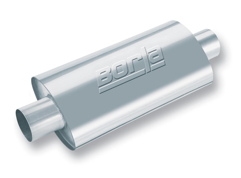Borla XR-1 Racing Sportsman 2 1/2 inch Outlet / 2 1/2 inch Inlet 16in Case Oval Muffler - 40942