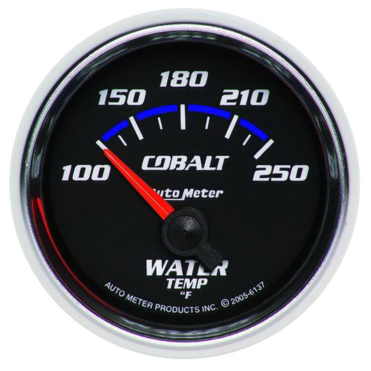 Autometer Cobalt 52.4mm 100-250 deg. F Short Sweep Electronic Water Temperature Gauge - 6137