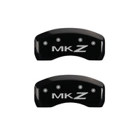 MGP 4 Caliper Covers Engraved Front Lincoln Rear MKZ Black Finish Silver Char 2019 Lincoln MKZ - 36022SLCZBK
