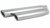 Vibrant 3.5in Round SS Truck/SUV Exh Tip (Single wall Angle Cut Rolled Edge) - 3in inlet 11in long - 1578