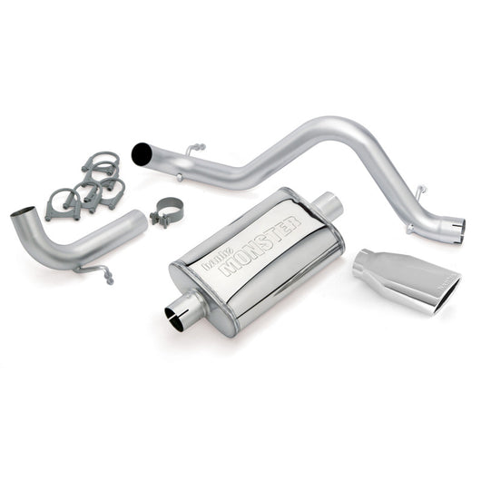 Banks Power 12-15 Jeep 3.6L Wrangler (All) - 2dr Monster Exh Sys - SS Single Exh w/ Chrome Tip - 51342