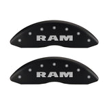 MGP 4 Caliper Covers Engraved Front & Rear RAM Red finish silver ch - 12124SRAMRD