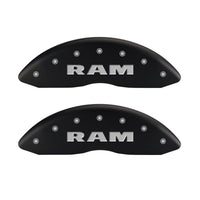 MGP 4 Caliper Covers Engraved Front & Rear RAM Red finish silver ch - 55002SRAMRD