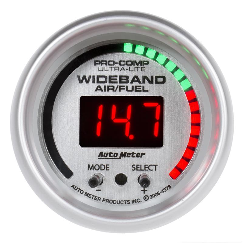 Autometer Ultra-Lite 52mm Air/Fuel Ratio Pro Plus Digital w/ Peak & Warning Gauge - 4397