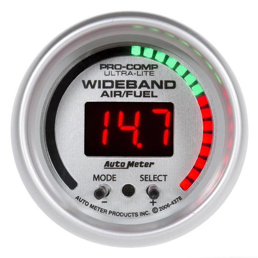 Autometer Ultra-Lite 52mm Air/Fuel Ratio Pro Plus Digital w/ Peak & Warning Gauge - 4397
