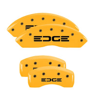 MGP 4 Caliper Covers Engraved Front & Rear Edge Yellow Finish Black Char 2008 Ford Edge - 10042SEDGYL