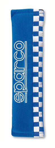 Sparco Belt Pad Checkered Blue Thin - 01090S4AZ