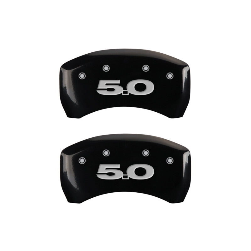 MGP Rear set 2 Caliper Covers Engraved Rear 50 Black finish silver ch - 10010RM50BK