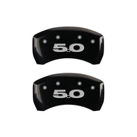 MGP Rear set 2 Caliper Covers Engraved Rear Cobra Black finish silver ch - 10010RCOBBK