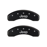 MGP 4 Caliper Covers Engraved Front & Rear JEEP Red finish silver ch - 42005SJEPRD