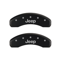 MGP 4 Caliper Covers Engraved Front & Rear JEEP Red finish silver ch - 42004SJEPRD