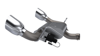 QTP 07-18 Jeep Wrangler 3.6L/3.8L 304SS Screamer Axle Back Exhaust w/4in Tips - 425007