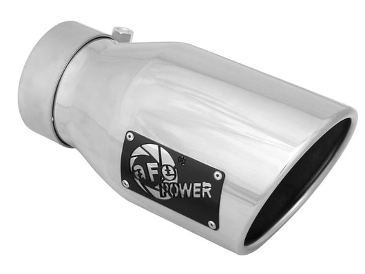 aFe MACH Force-Xp 3in Inlet x 4-1/2in Outlet x 9in Length 304 Stainless Steel Exhaust Tip - 49T30451-P09