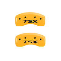 MGP 4 Caliper Covers Engraved Front Acura Rear TSX Yellow Finish Black Char 2005 Acura TSX - 39004STSXYL