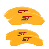 MGP 4 Caliper Covers Engraved Front & Rear No Bolts/St Yellow Finish Black Char 2018 Ford Fusion - 10244SST1YL