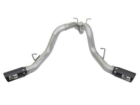 aFe ATLAS 4in DPF-Back Alum Steel Exhaust System w/Dual Exit Black Tip 2017 GM Duramax 6.6L (td) - 49-04086-B