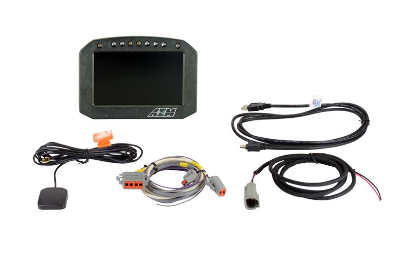 AEM CD-5G Carbon Flush Digital Dash Display w/ Internal 20Hz GPS & Antenna - 30-5602F