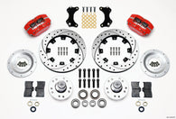 Wilwood Dynapro Dust-Boot Front Kit 12.19in Drilled-Red WWE ProSpindle - 140-13346-DR