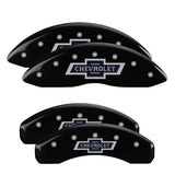 MGP 4 Caliper Covers Engraved F & R 100 Anniversary Black Finish Silver Char 2019 Chevrolet Suburban - 14234SBANBK