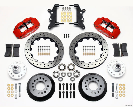 Wilwood Narrow Superlite 6R Front Hub Kit 12.88in Drill Red 60-68 Ford / Mercury Full Size / Galaxie - 140-13630-DR