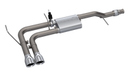 QTP 14-18 Chevy Silverado 1500 4.8L/5.3L EC/CC SB 304SS Screamer Cat-Back Side Exit w/4.5in Tips - 410014