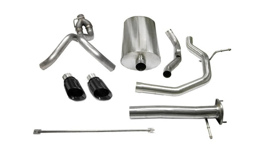 Corsa 03-06 Chevrolet SSR 5.3L V8 3in Cat-Back Dual Rear w Single 4in Black Pro-Series Tips - 14254BLK
