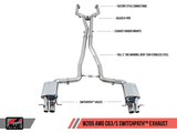 AWE Tuning Mercedes-Benz W205 AMG C63/S Sedan SwitchPath Exhaust System - for Non-DPE Cars - 3025-31034
