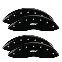 MGP 4 Caliper Covers Engraved Front & Rear Oval logo/Ford Black finish silver ch - 10044SFRDBK