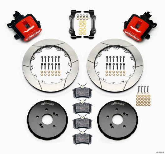 Wilwood Combination Parking Brake Rear Kit 12.88in Red Honda S2000 - 140-10310-R