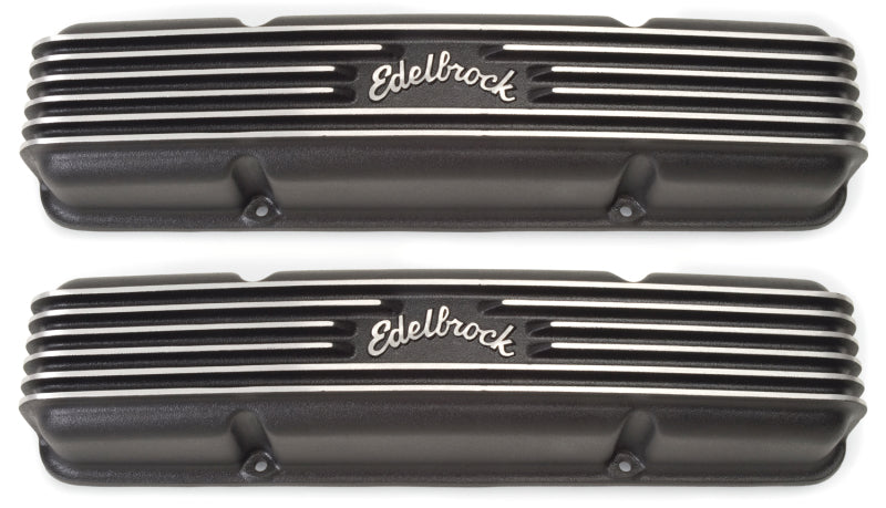 Edelbrock Valve Cover Classic Series Chevrolet 1959-1986 262-400 CI V8 Black - 41453