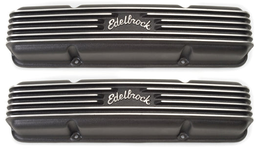 Edelbrock Valve Cover Classic Series Chevrolet 1959-1986 262-400 CI V8 Black - 41453