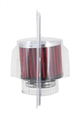 K&N 1.5in Flange ID x 3in OD x 2.5in H Chrome Finish Rubber Base Crankcase Vent Filter - 62-1460