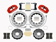 Wilwood Narrow Superlite 6R Front Hat Kit 14.00in Drill Red 2005-Up Mazda Miata w/ Lines - 140-12911-DR