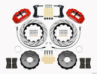 Wilwood Narrow Superlite 6R Front Hat Kit 14.00in Drill Red 2005-Up Mazda Miata w/ Lines - 140-12911-DR