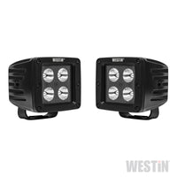 Westin LED Auxiliary Light 3.2in x 3.0in Spot w/5W Cree - Black - 09-12205A-PR