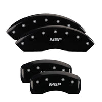 MGP Front set 2 Caliper Covers Engraved Front Oval logo/Ford Black finish silver ch - 10234FFRDBK