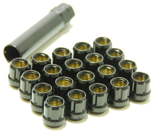 Wheel Mate Muteki Open End Lug Nuts - Deep Black 12x1.50 - 31886B