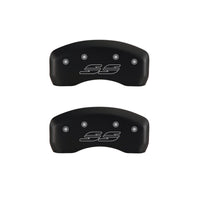MGP 4 Caliper Covers Engraved Front & Rear Impala style/SS Red finish silver ch - 14050SSS2RD