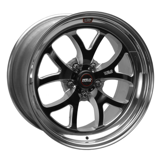 Weld S76 18x8 / 5x4.75 BP / 6.2in. BS Black Wheel (Medium Pad) - Non-Beadlock - 76MB8080B62A