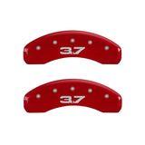 MGP 4 Caliper Covers Engraved Front 2015/Mustang Engraved Rear 2015/37 Yellow finish black ch - 10202SM32YL