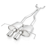 Stainless Works 2009-15 Cadillac CTS-V Coupe 3in Catback System X-Pipe Chambered Mufflers 4in Tips - CTSV9CPCBC