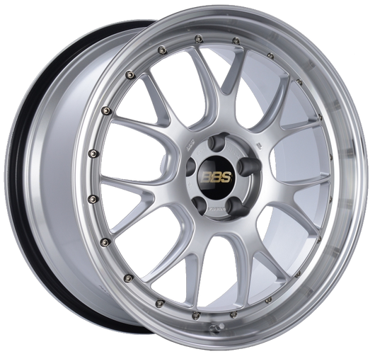 BBS LM-R 20x9.5 5x114.3 ET40 CB66 Diamond Silver Center Diamond Cut Lip Wheel - LM329DSPK