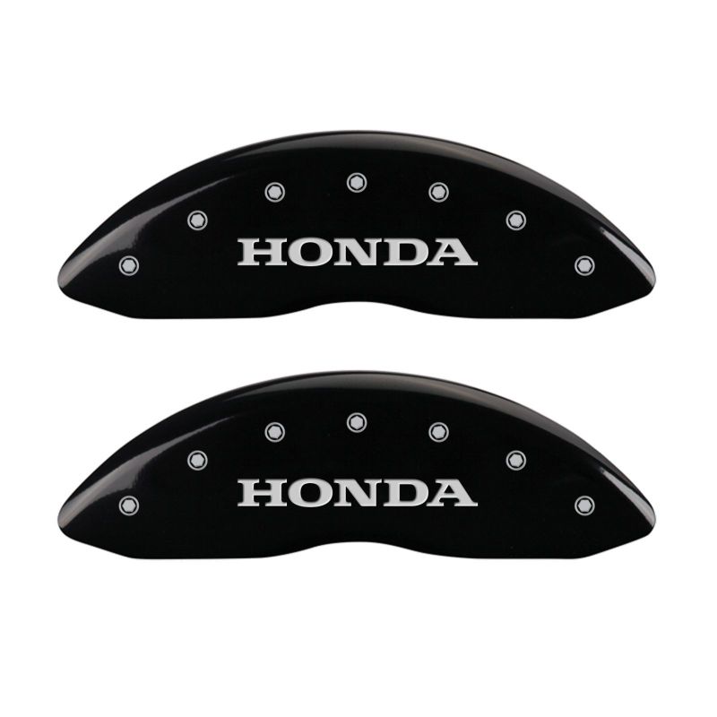 MGP 4 Caliper Covers Engraved Front Honda Engraved Rear Pilot/2016 Black finish silver ch - 20213SPILBK