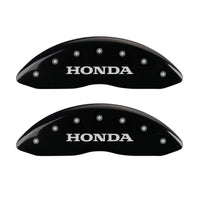 MGP 4 Caliper Covers Engraved Front Honda Engraved Rear Pilot/2016 Black finish silver ch - 20213SPILBK