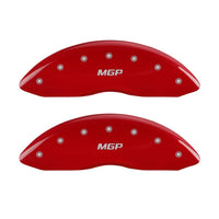 MGP Front set 2 Caliper Covers Engraved Front MGP Red finish silver ch - 16222FMGPRD
