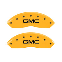 MGP 2 Caliper Covers Engraved Front GMC Yellow Finish Black Characters 1997 GMC Yukon - 34012FGMCYL