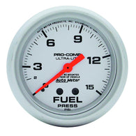 Autometer Ultra-Lite 2 5/8inMechanical Fuel Presure Gauge 15psi - 4411